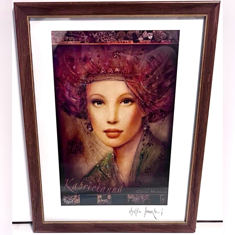 Kapricianna Csaba Markus  Gallery Art Print 9x12” brown frame
